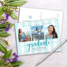 卒業日救付フォトターコイズモダンスクリプト