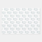 卒業春グリーンパーソナライズされたグラード ラッピングペーパーシート (正面2)