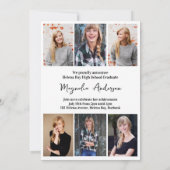 卒業時代に写真数々のコラージュ卒業 案内状 (裏面)