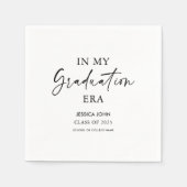 卒業時代の白おもしろいい スタンダードカクテルナプキン (正面)