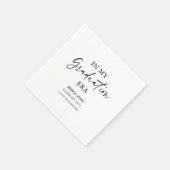 卒業時代の白おもしろいい スタンダードカクテルナプキン (角)