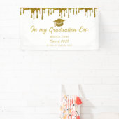 卒業時代は白と金ゴールド 横断幕 (インサイチュ)