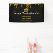 卒業時代は黒塗り金ゴールド 横断幕 (インサイチュ)