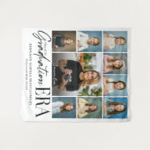 卒業時代　あの時と今　卒業写真コラージュパーティ タペストリー (正面(横))