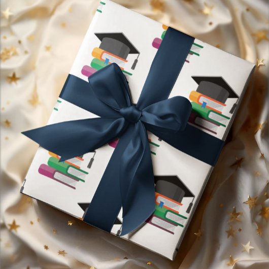 卒業書及び帽子 ラッピングペーパー
