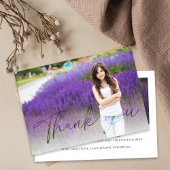 卒業書台本のカスタム写真 サンキューカード