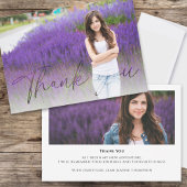 卒業書台本のカスタム写真 サンキューカード