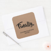 卒業最終ステッカー、卒業祝いタグ、おめでとう、 スクエアシール (封筒)