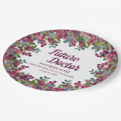 卒業未来ドクターパープルフローラ ペーパープレート (アングル)