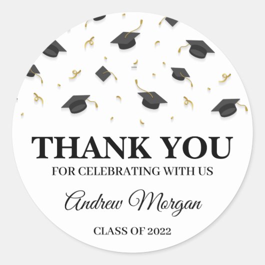 卒業来感謝カスタム ラウンドシール (正面)