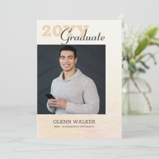 卒業案内と写真 案内状 (スタンド正面)