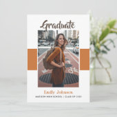 卒業案内カードと封筒 案内状 (スタンド正面)