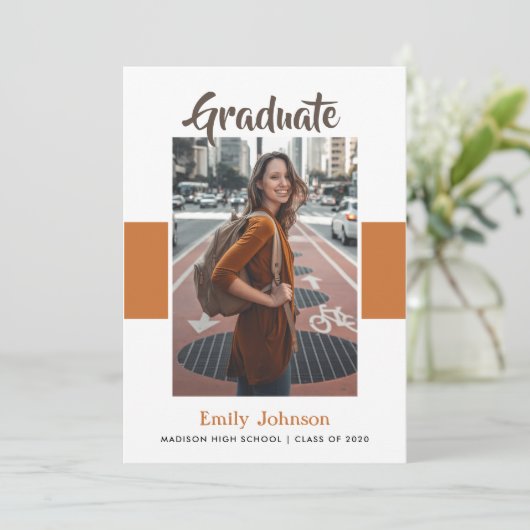 卒業案内カードと封筒 案内状 (スタンド正面)