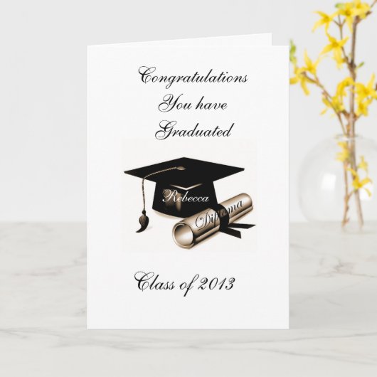 卒業案内カード カード (黄色い花)