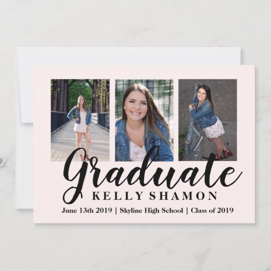 卒業案内カード 招待状 (正面)