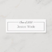 卒業案内名刺バラ金ゴールド スキニー名刺 (正面)