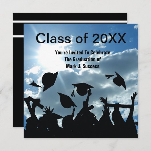 卒業案内書の新規作成 招待状 (正面/裏面)