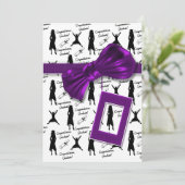 卒業案内-女性の卒業パーティー 招待状 (スタンド正面)