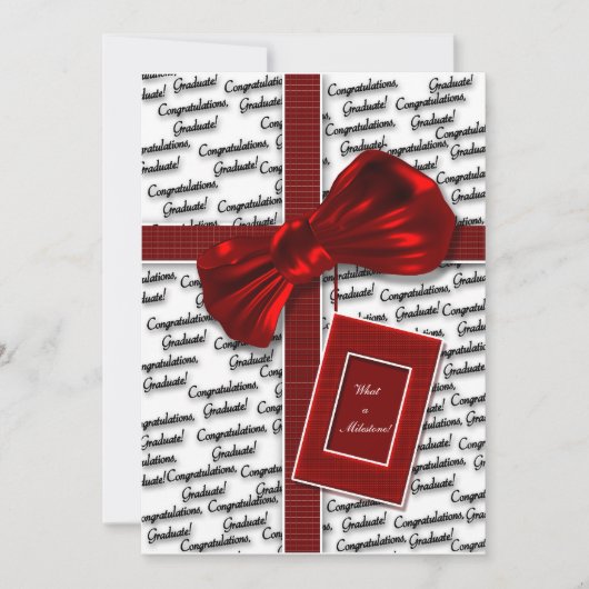 卒業案内-男性女性の卒業パーティー 招待状 (正面)