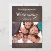 卒業案内- 4枚の写真ダマスグランジク 招待状 (裏面)