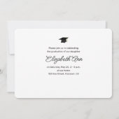 卒業水平フォトスクリプト赤 招待状 (裏面)