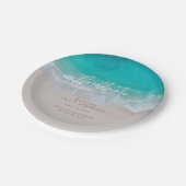 卒業海モダンビーチスクリモダンプト ペーパープレート (アングル)