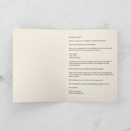 卒業牛 招待状 (内部)