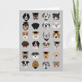 卒業犬の顔 カード (正面)