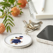 卒業犬のclipart キーホルダー (側面)