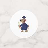 卒業犬のclipart コンフェッティ (スモール正面)