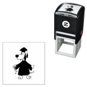 卒業犬のclipart セルフインキングスタンプ (インサイチュ)