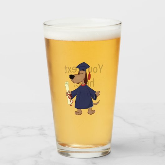 卒業犬のclipart タンブラーグラス (ドリンク正面)