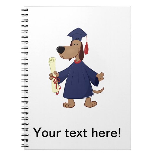 卒業犬のclipart ノートブック (正面)