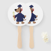卒業犬のclipart ハンドファン (正面&裏面)