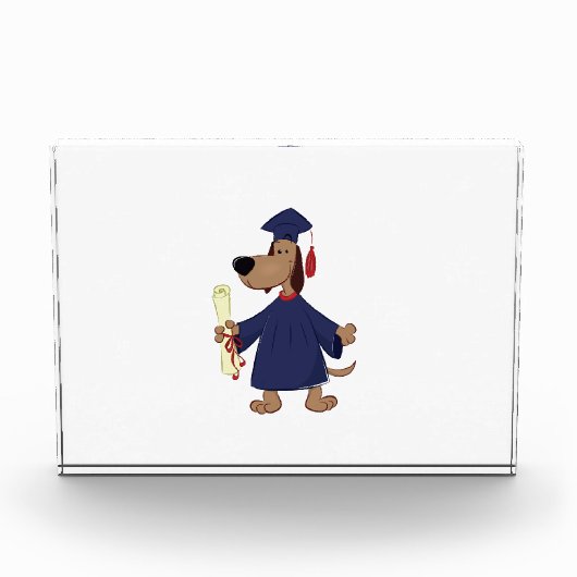 卒業犬のclipart フォトブロック (正面)