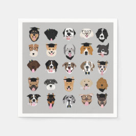 卒業犬顔 スタンダードカクテルナプキン