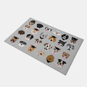 卒業犬顔 ドアマット (アングル)