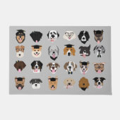 卒業犬顔 ドアマット (正面)