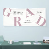 卒業状はっきりした式の学校色 横断幕 (トレードショー)