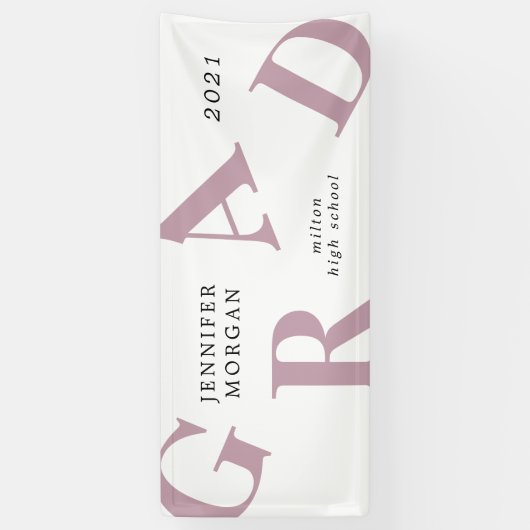 卒業状はっきりした式の学校色 横断幕 (縦)