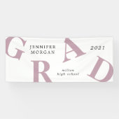 卒業状はっきりした式の学校色 横断幕 (横)