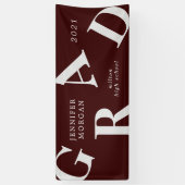 卒業状はっきりした式の学校色 横断幕 (縦)