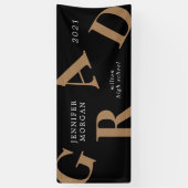 卒業状はっきりした式の学校色 横断幕 (縦)