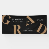 卒業状はっきりした式の学校色 横断幕 (横)