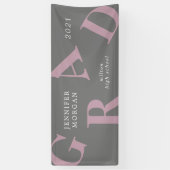 卒業状はっきりした式の学校色 横断幕 (縦)