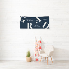 卒業状はっきりした式の学校色 横断幕