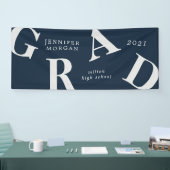 卒業状はっきりした式の学校色 横断幕 (トレードショー)