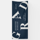 卒業状はっきりした式の学校色 横断幕 (縦)