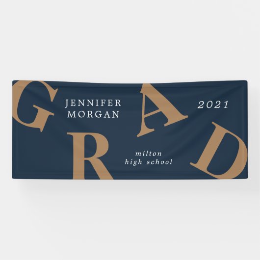 卒業状はっきりした式の学校色 横断幕 (横)