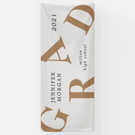 卒業状はっきりした式の学校色 横断幕 (縦)